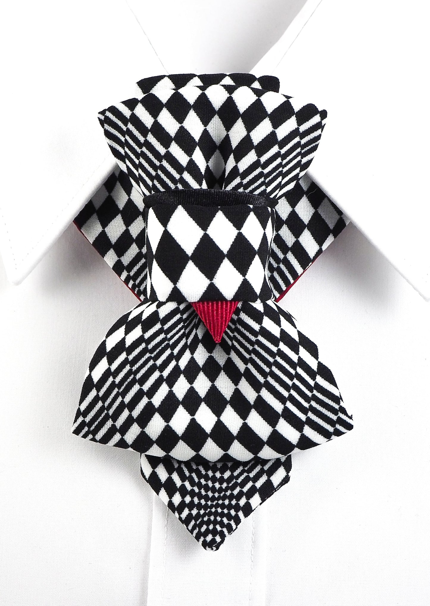 Checkered hopper tie "Chess player"