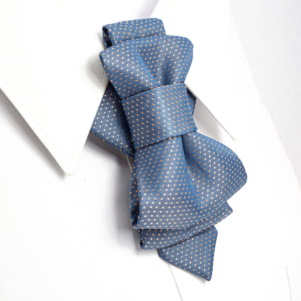 Blue stylish necktie, Blue wedding bow tie,  Tie for elegant men
