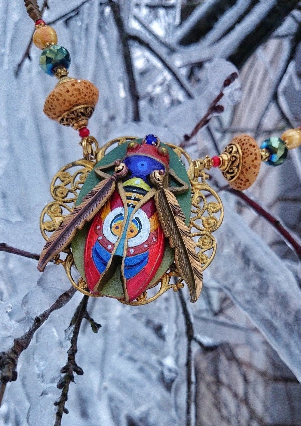 NECKLACE GLOW created by Marijus Piekuras created by painter Marijus Piekuras