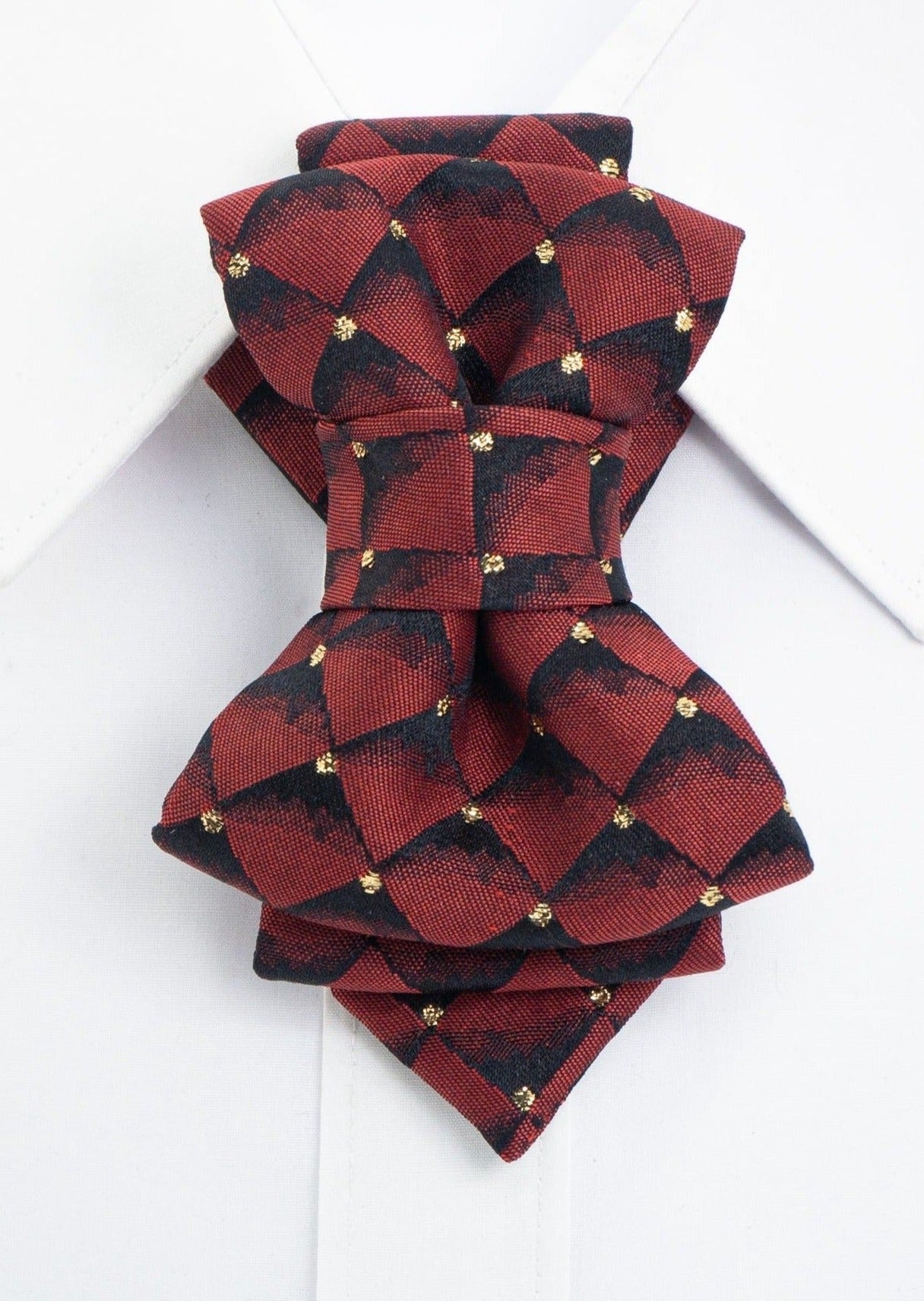 Ladies Burgundy Ribbon Tie