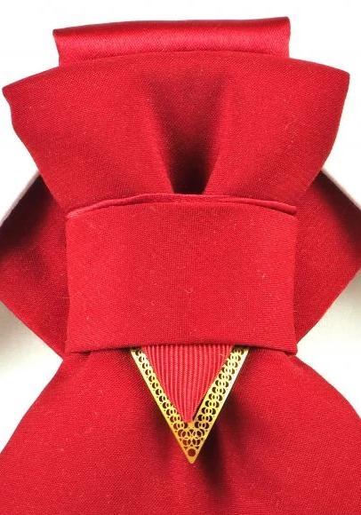 HOPPER TIE CORRIDA, Red bow tie for weddings close up view