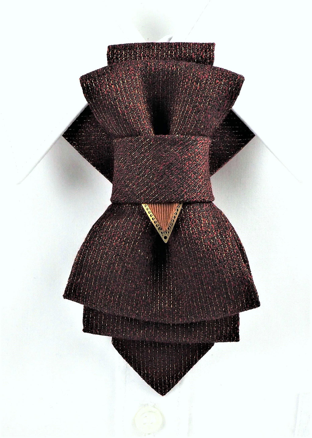 Nougat Bow Tie, Hopper Tie, Handmade Cravat, Wedding Tie, Groom Accessory, Luxury Necktie, Autumn Bow Tie, Unique Design Tie, Men's Formal Tie, Statement Cravat, Fashion Neckwear, Dark Brown Bow Tie, Artistic Necktie, Pre-Tied Cravat, Unisex Tie, Elegant Tie for Concerts, Handmade in Lithuania, Rūta Piekurienė Design, Layered Bow Tie, Earth Tone Tie, Fall Fashion Accessory
