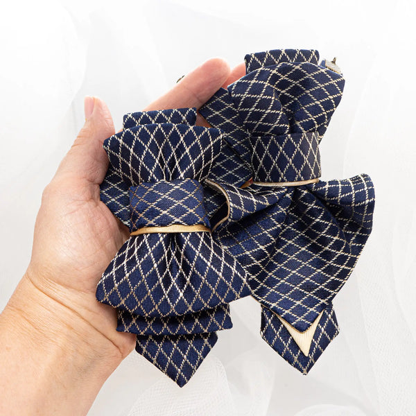 Handmade bow tie "Blue gothic" for him and her