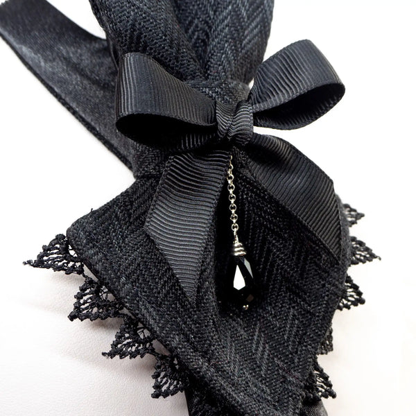 Black bow tie for women, Black tie fow stylish women, Necktie for ger, Gift black tie for elegant women