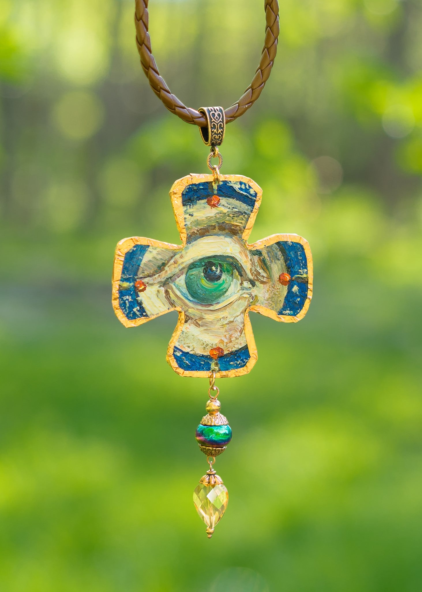 THE NECKLACE PENDANT EYE created by Marijus Piekuras created by painter Marijus Piekuras