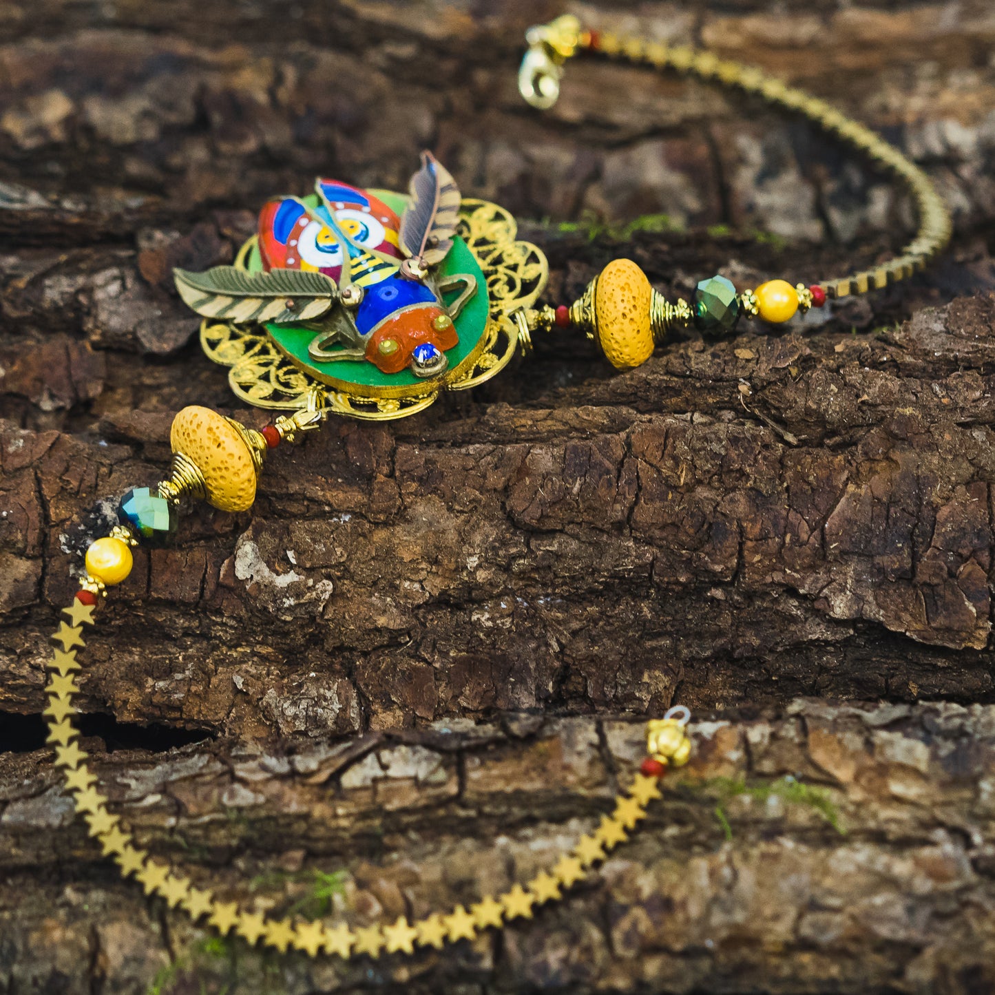 NECKLACE GLOW created by Marijus Piekuras created by painter Marijus Piekuras