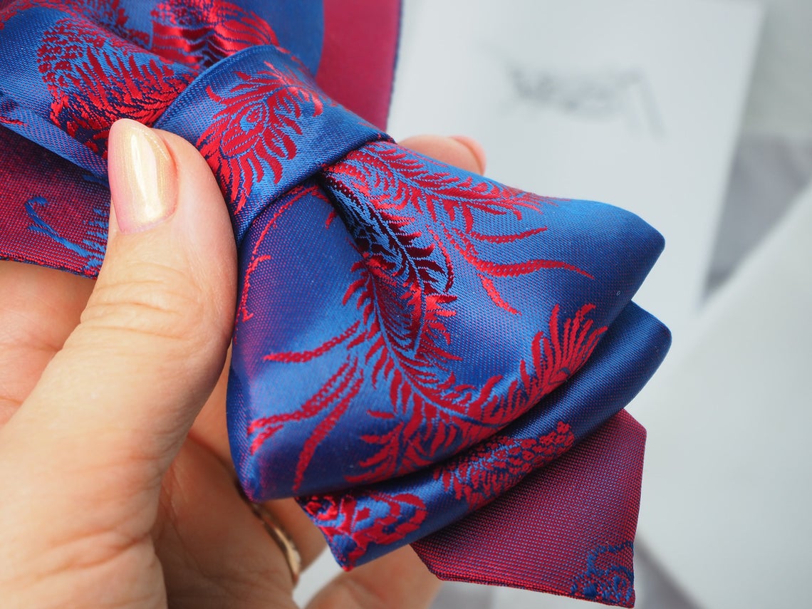 HOPPER TIE FEATHER elegant wedding tie for groom – Ruty Design