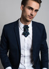 HOPPER TIE GREEN FLOWER BOW TIE.