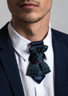 HOPPER TIE GREEN FLOWER BOW TIE.
