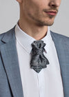 HOPPER TIE SILVER GARDEN, Hopper bow tie Ruty Design Bow Tie Original vertical bow tie Hand made