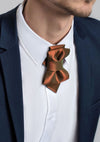 Wedding tie TIE for men, Unique tie Elegant bowtie for men, Unique tie for cavaliers, stylish wedding necktie, Gift for stylish men vertical bow tie, hopper tie, sculptural tie, artistic necktie, designer bow tie, modern cravat, avant garde tie, unique mens tie, statement neckwear, burnt orange tie, copper silk tie, luxury handmade tie, fashion forward tie, elegant groom tie, wedding statement tie, mens formal accessory, contemporary bow tie, architectural tie design, stylish groom accessory, modern dandy s