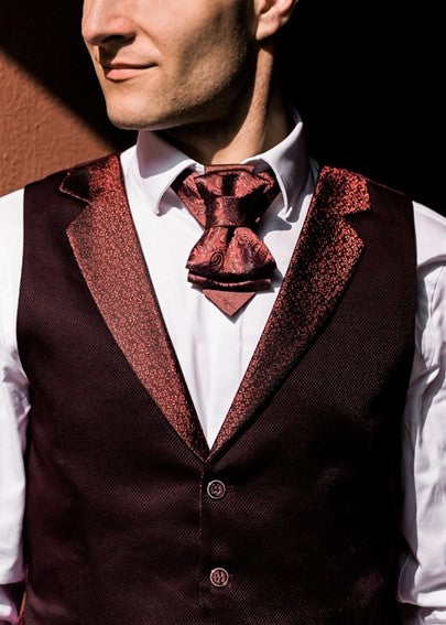 HOPPER TIE ROSE WINE, Red bow tie, inovative bow tibow tiee, christening bowtie, Vilnius tie, LGBT bowtie, bow & tie