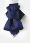navy blue necktie, handmade wedding tie, elegant bow tie, unique groom accessory, modern neckwear, layered necktie, men's formal tie, performer tie, musician accessory, deep blue tie, minimalist tie, stylish men's accessory, stage outfit, luxury necktie, ruty design tie HOPPER TIE LACONIC