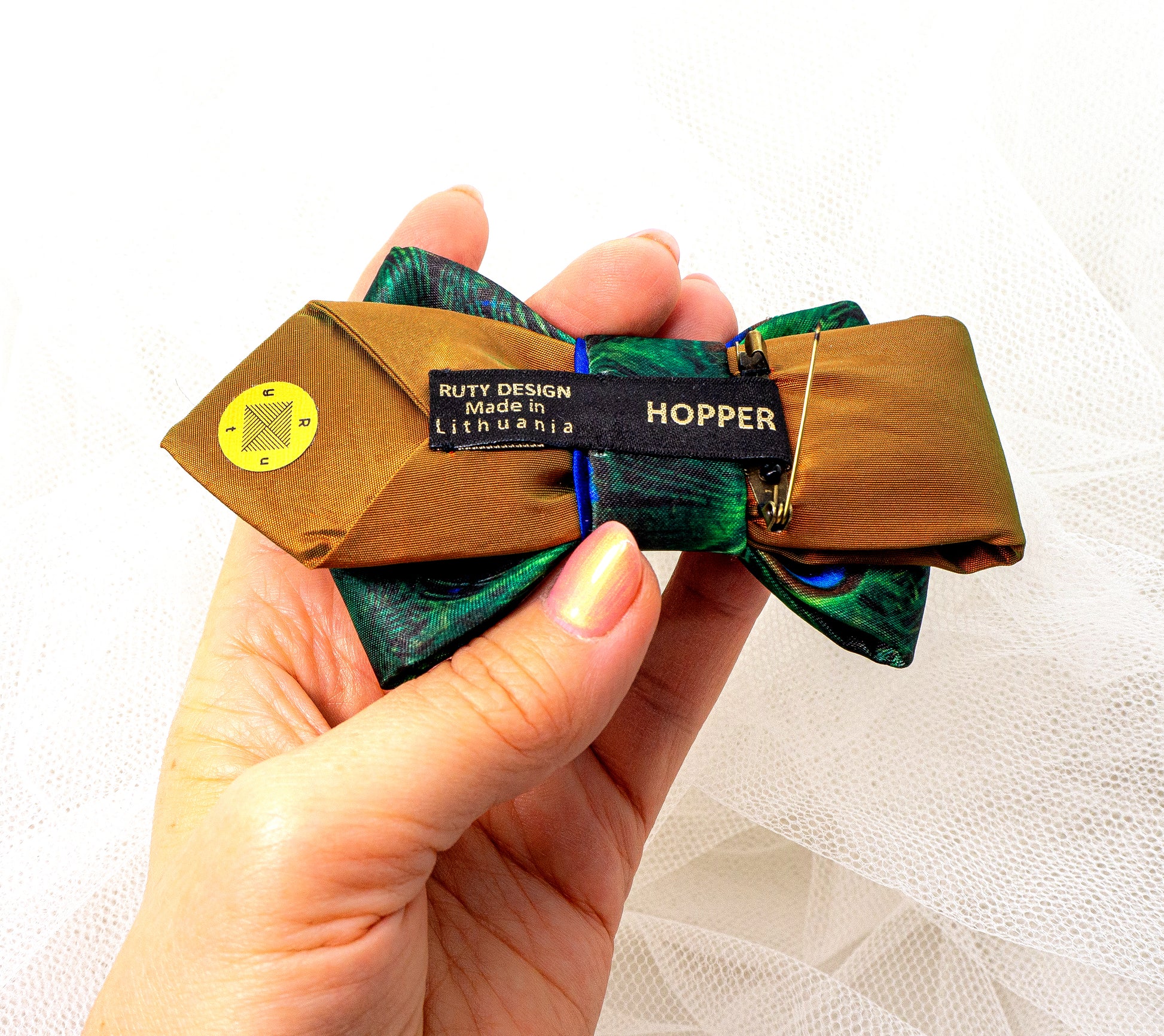 BOW TIE HOPPER TIE PEACOCK